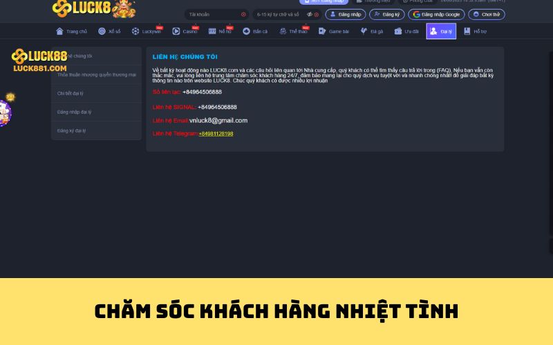 Chăm sóc khách hàng nhiệt tình